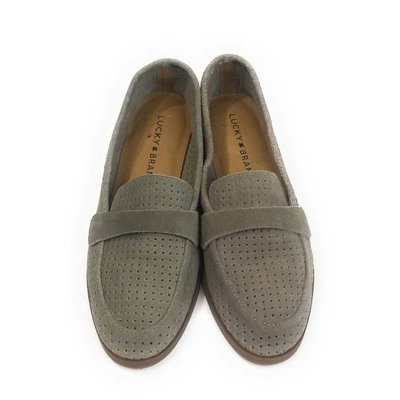 LUCKY BRAND New Taupe Perforated Loafers Size 6 - Picture 7 of 8